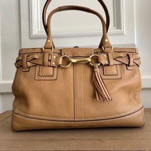 Coach carryall bag. Hampton’s style #10532. Camel color,pebbled leather.